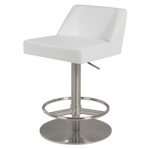 Soho Concept Prisma Adjustable Leatherette Barstools & Counterstools - Ergonomic Comfort In Soft Red Finish White  Soho-concept-dining-chair-09751