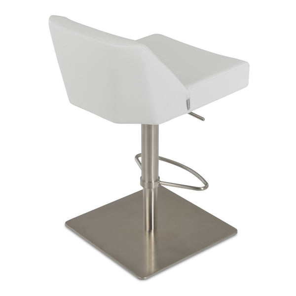 Soho Concept Prisma Adjustable Barstools & Counterstools In Soft Black Leatherette With Gold Metal Base, 300 Lbs White  Soho-concept-dining-chair-07142