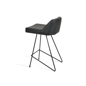 Soho Concept Prisma Cat Barstools & Counterstools - Soft Leatherette Design, Sleek Metal Frame, 350 Lbs Capacity Black  Soho-concept-dining-chair-09760