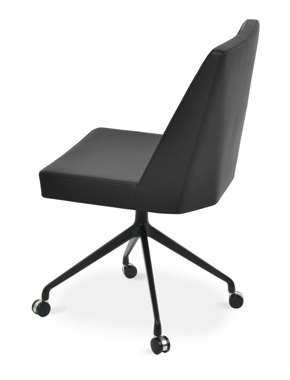 Soho Concept Prisma Spider Swivel Chair - Luxurious Adjustable Dining Chair In Boucle, Velvet, Nubuck Fabrics, 10-year Guarantee Black  Soho-concept-dining-chair-05692