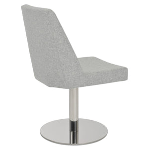 Soho Concept Brushed Stainless Steel Dining Chair With Camira Blazer Wool Upholstery – 10-year Durability Guarantee Silver  Soho-concept-dining-chair-05708