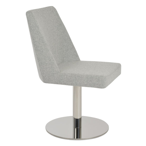Soho Concept Brushed Stainless Steel Dining Chair With Camira Blazer Wool Upholstery – 10-year Durability Guarantee Silver  Soho-concept-dining-chair-05708
