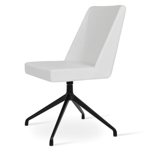 Soho Concept Prisma Spider Swivel Chair - Stylish Leatherette Dining Chair In Soft Black For Modern Spaces Black,White  Soho-concept-dining-chair-05715
