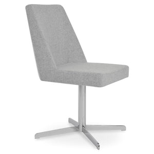 Soho Concept Prisma 4 Star Swivel Dining Chair In Camira Blazer Wool Fabric - 10-year Guarantee, Chrome Finish Chrome,Silver  Soho-concept-dining-chair-05695