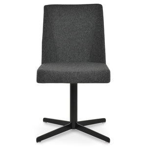 Soho Concept Prisma 4 Star Swivel Dining Chair In Camira Blazer Wool Fabric - 10-year Guarantee, Chrome Finish Black,Dark Grey  Soho-concept-dining-chair-05697