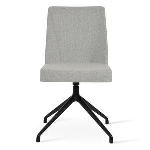 Soho Concept Prisma Spider Swivel Chair - Premium Camira Blazer Wool, Adjustable Height & 10-year Guarantee, Stylish Black,Silver  Soho-concept-dining-chair-05713