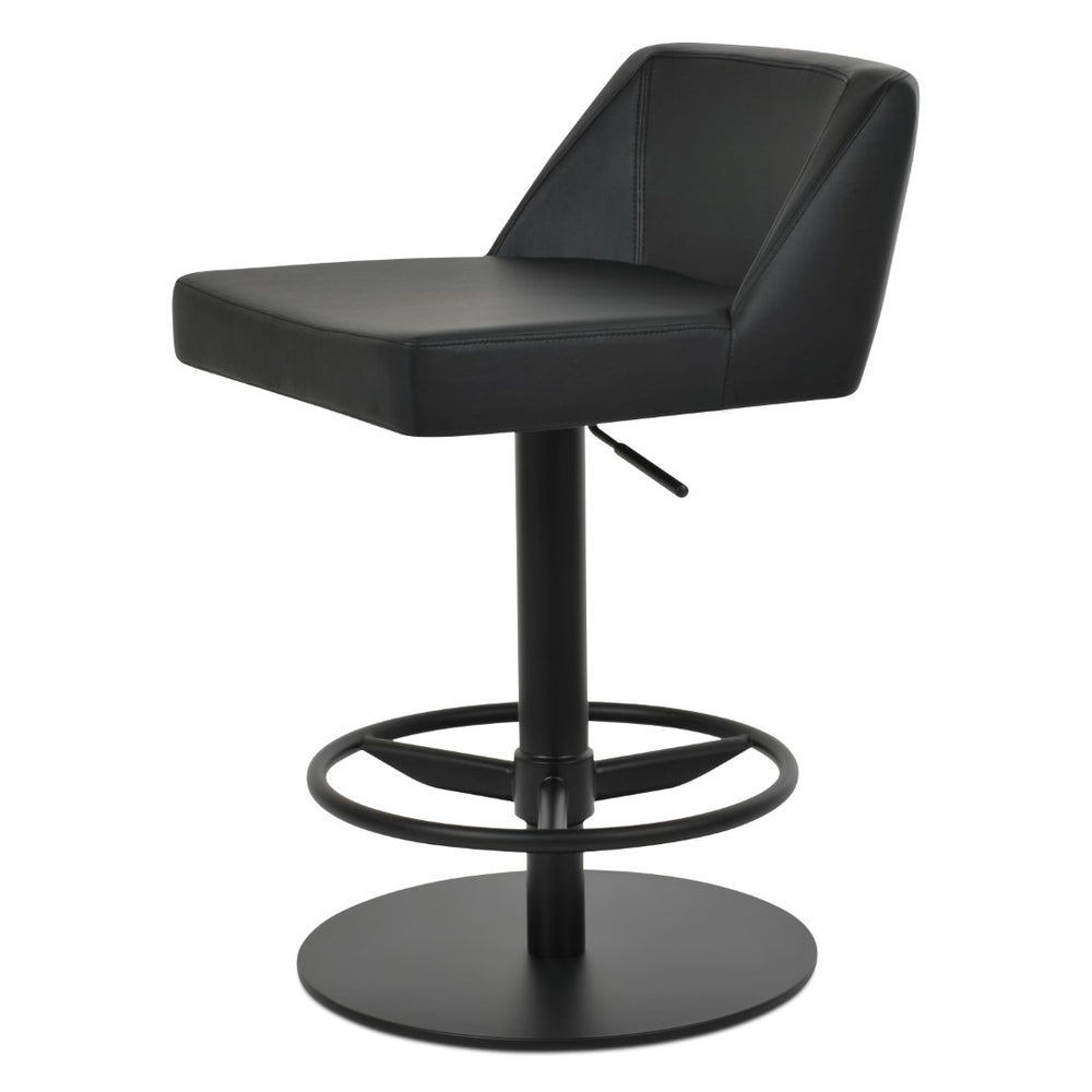 Soho Concept Prisma Adjustable Leatherette Barstools & Counterstools - Ergonomic Comfort In Soft Red Finish Black  Soho-concept-dining-chair-09779