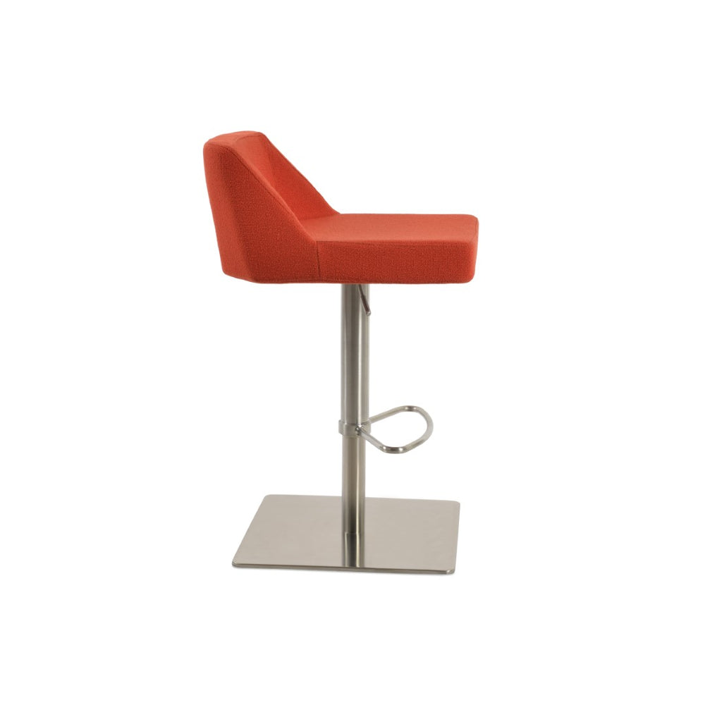 Soho Concept Prisma Piston Barstools & Counterstools In Boucle Fabric - 10-year Leather Guarantee, Stylish Design Orange  Soho-concept-dining-chair-07151