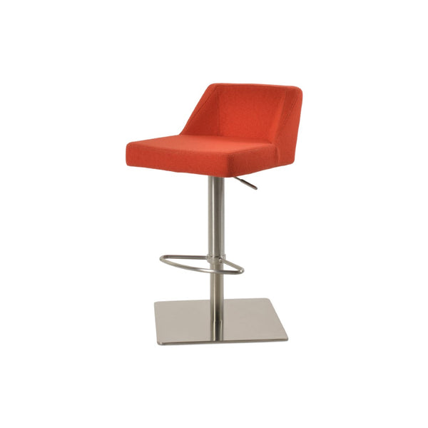 Soho Concept Prisma Piston Barstools & Counterstools In Boucle Fabric - 10-year Leather Guarantee, Stylish Design Orange  Soho-concept-dining-chair-07151
