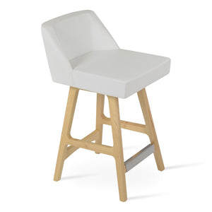 Soho Concept Prisma Stylish Barstools & Counterstools With Soft Leatherette, Solid Wood Base, 350 Lb Capacity Natural,Ash,White  Soho-concept-dining-chair-09784
