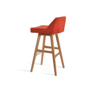 Soho Concept Prisma Barstools & Counterstools In Camira Yoredale Boucle Fabric – 10-year Guarantee, Stylish Options Natural,Orange  Soho-concept-dining-chair-07154