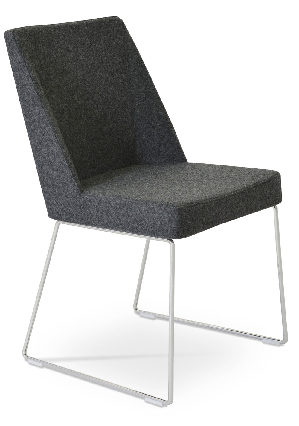 Soho Concept Prisma Wire Stool Dining Chair – Durable Camira Blazer Wool, 10-year Guarantee, Stylish Options Dark Grey  Soho-concept-dining-chair-05727