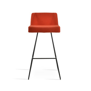 Soho Concept Prisma Wire Barstools & Counterstools - Stylish Leatherette, Modern Design, 10-year Guarantee, 350 Lbs Capacity Black,Orange  Soho-concept-dining-chair-09802