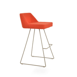 Soho Concept Prisma Wire Barstools & Counterstools - Stylish Leatherette, Modern Design, 10-year Guarantee, 350 Lbs Capacity Orange  Soho-concept-dining-chair-07165