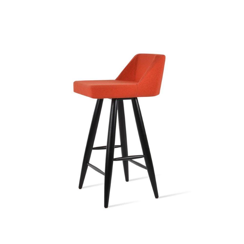 Soho Concept Prisma Baba Barstools & Counterstools - Premium Teak, Swivel Design, 10-year Guarantee, Stylish Comfort Orange  Soho-concept-dining-chair-09732