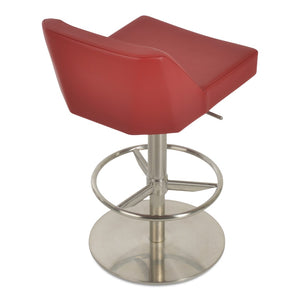 Soho Concept Prisma Adjustable Leatherette Barstools & Counterstools - Ergonomic Comfort In Soft Red Finish Red  Soho-concept-dining-chair-07134