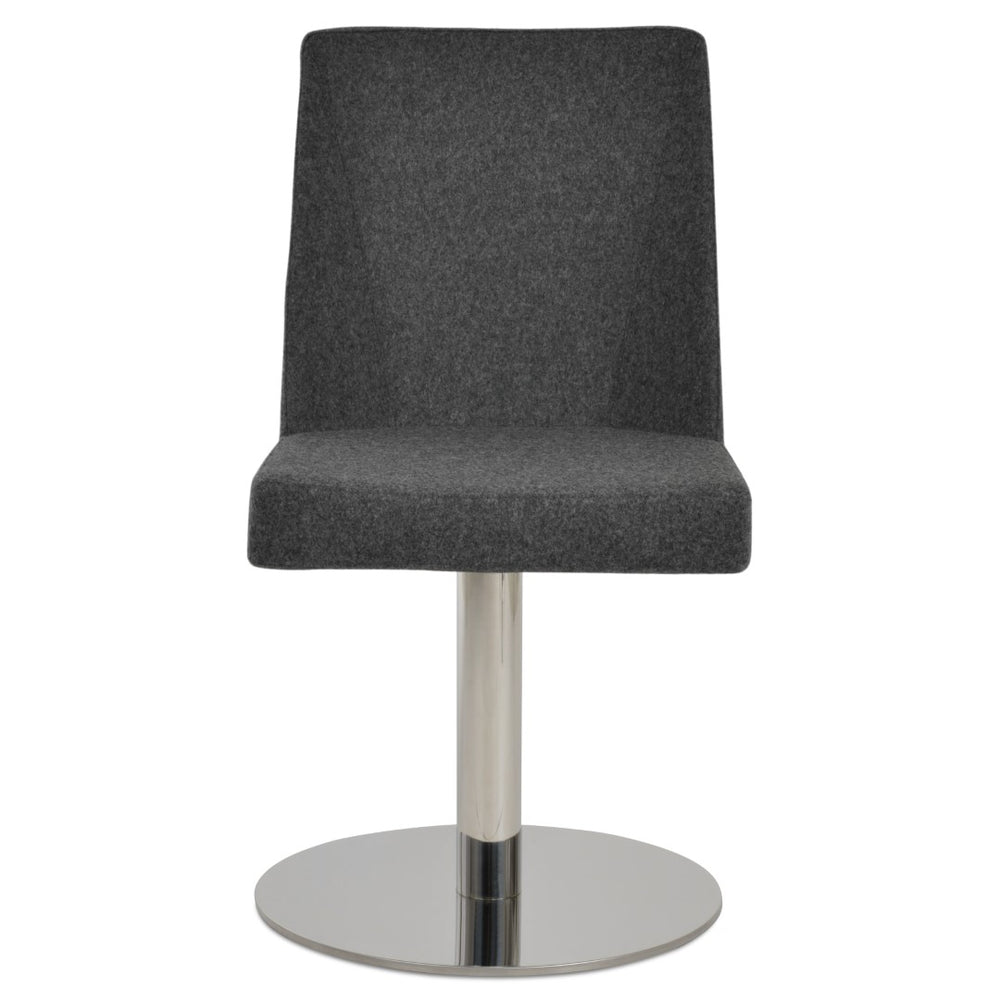 Soho Concept Brushed Stainless Steel Dining Chair With Camira Blazer Wool Upholstery – 10-year Durability Guarantee Chrome,Blue  Soho-concept-dining-chair-05857