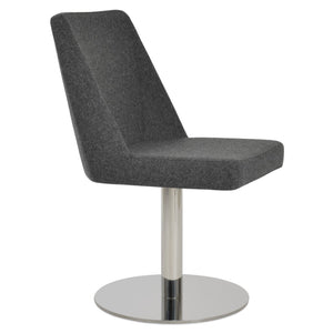 Soho Concept Brushed Stainless Steel Dining Chair With Camira Blazer Wool Upholstery – 10-year Durability Guarantee Dark Grey  Soho-concept-dining-chair-05707