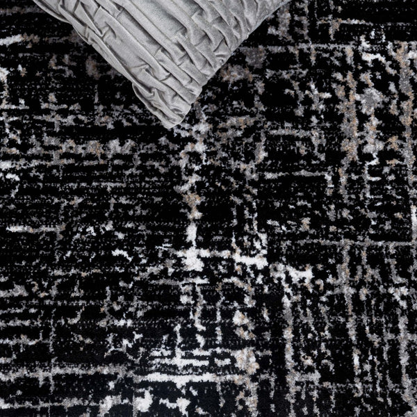 Safavieh Parker Area Rug - Modern Abstract Design With Timeless Elegance For Sophisticated Home Decor Black ,Ivory 60% Polyester,40% Jute Prk100z-6