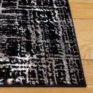 Safavieh Parker Area Rug - Modern Abstract Design With Timeless Elegance For Sophisticated Home Decor Black ,Ivory 60% Polyester,40% Jute Prk100z-6