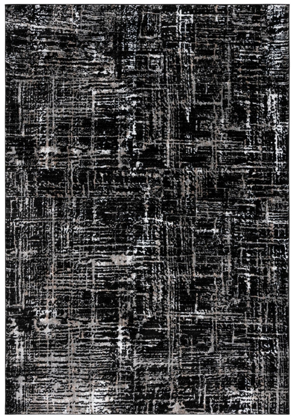 Safavieh Parker Area Rug - Modern Abstract Design With Timeless Elegance For Sophisticated Home Decor Black ,Ivory 60% Polyester,40% Jute Prk100z-6