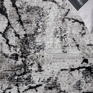 Safavieh Parker Modern Area Rug - Abstract Black, Grey & Ivory Design, 5'3" X 7'6", Luxurious & Durable Black ,Grey Ivory 60% Polyester,40% Jute Prk102z-5