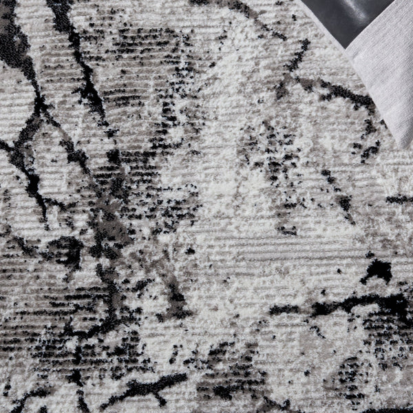 Safavieh Parker Modern Area Rug - Abstract Black, Grey & Ivory Design, 5'3" X 7'6", Luxurious & Durable Black ,Grey Ivory 60% Polyester,40% Jute Prk102z-5