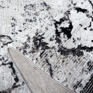 Safavieh Parker Modern Area Rug - Abstract Black, Grey & Ivory Design, 5'3" X 7'6", Luxurious & Durable Black ,Grey Ivory 60% Polyester,40% Jute Prk102z-5