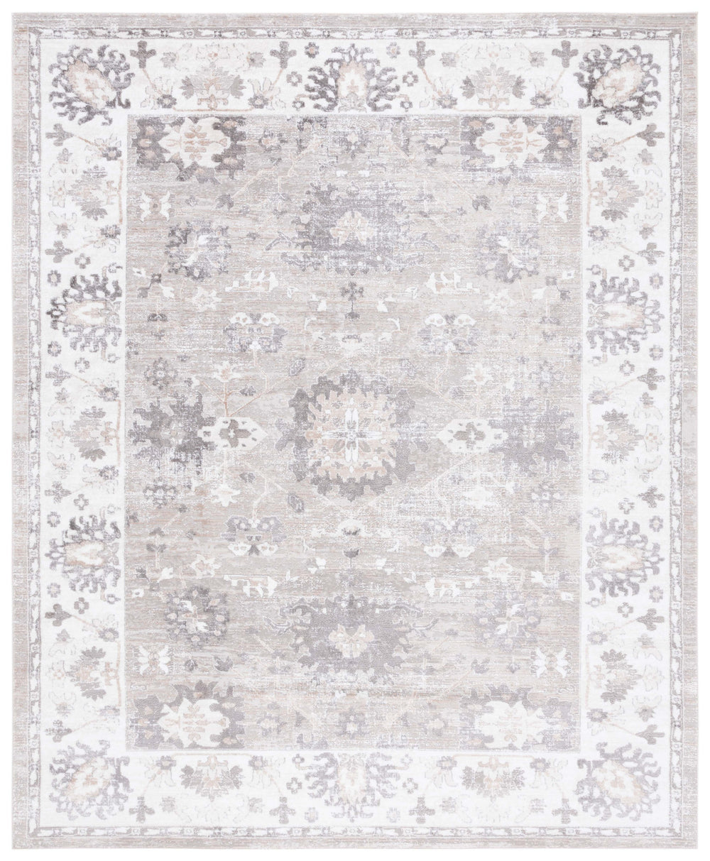 Safavieh Parker Elegant Taupe & Ivory Grey Area Rug - 7'9" X 9'6" - Soft, Durable, Modern Floral Design Taupe ,Ivory Grey 60% Polyester,40% Jute Prk104e-8