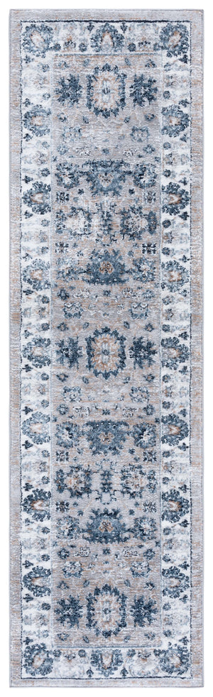 Safavieh Parker Blue-Grey Ivory Runner 2X7ft — Low Pile Turkish Power-Loomed Floral Rug, Durable Jute Blend PRK104N-27