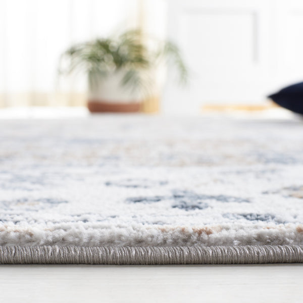 Safavieh Parker Blue-Grey Ivory Runner 2X7ft — Low Pile Turkish Power-Loomed Floral Rug, Durable Jute Blend PRK104N-27