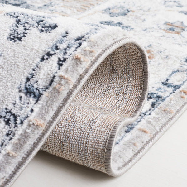 Safavieh Parker Blue-Grey Ivory Runner 2X7ft — Low Pile Turkish Power-Loomed Floral Rug, Durable Jute Blend PRK104N-27