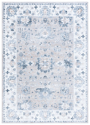 Safavieh Parker Blue-Grey Ivory Runner 2X7ft — Low Pile Turkish Power-Loomed Floral Rug, Durable Jute Blend PRK104N-27