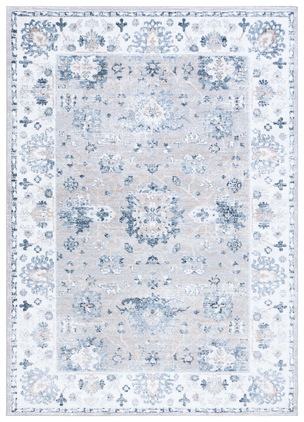Safavieh Parker Blue-Grey Ivory Runner 2X7ft — Low Pile Turkish Power-Loomed Floral Rug, Durable Jute Blend PRK104N-27