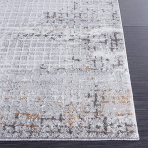 Safavieh Parker Contemporary 6X9 Rug In Grey Ivory-Gold — Turkish Power-Loomed, Polyester-Jute Blend, Low Pile PRK105F-6