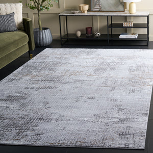 Safavieh Parker Contemporary 6X9 Rug In Grey Ivory-Gold — Turkish Power-Loomed, Polyester-Jute Blend, Low Pile PRK105F-6