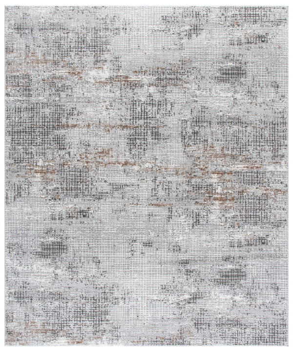 Safavieh Parker Contemporary 6X9 Rug In Grey Ivory-Gold — Turkish Power-Loomed, Polyester-Jute Blend, Low Pile PRK105F-6