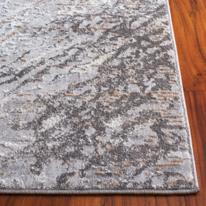Safavieh Parker 6X9 Grey/Dark Grey Abstract Area Rug — Power-Loomed Turkey, 3/8" Pile, Durable Polyester-Jute Blend PRK106F-6