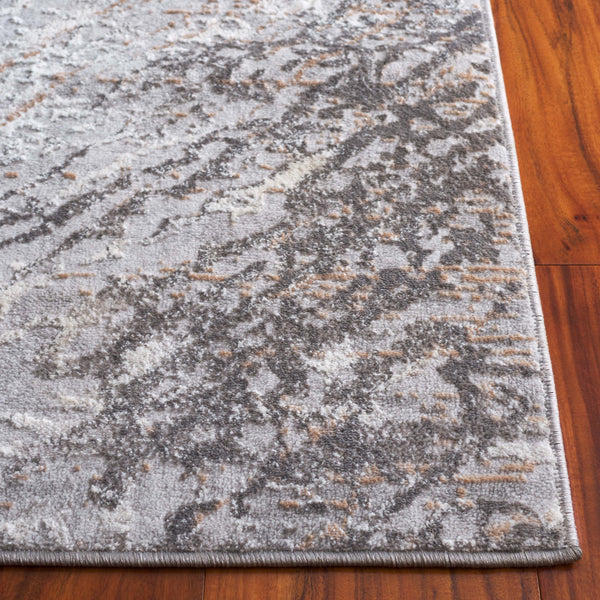 Safavieh Parker 6X9 Grey/Dark Grey Abstract Area Rug — Power-Loomed Turkey, 3/8" Pile, Durable Polyester-Jute Blend PRK106F-6