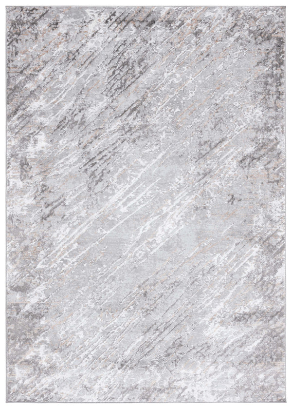 Safavieh Parker 6X9 Grey/Dark Grey Abstract Area Rug — Power-Loomed Turkey, 3/8" Pile, Durable Polyester-Jute Blend PRK106F-6