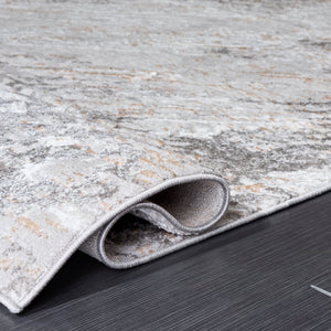 Safavieh Parker 6X9 Grey/Dark Grey Abstract Area Rug — Power-Loomed Turkey, 3/8" Pile, Durable Polyester-Jute Blend PRK106F-6