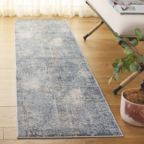 Safavieh Parker Modern Abstract Area Rug In Elegant Blue And Taupe - Perfect For Hallways And Entryways Blue ,Taupe 60% Polyester,40% Jute Prk115m-5
