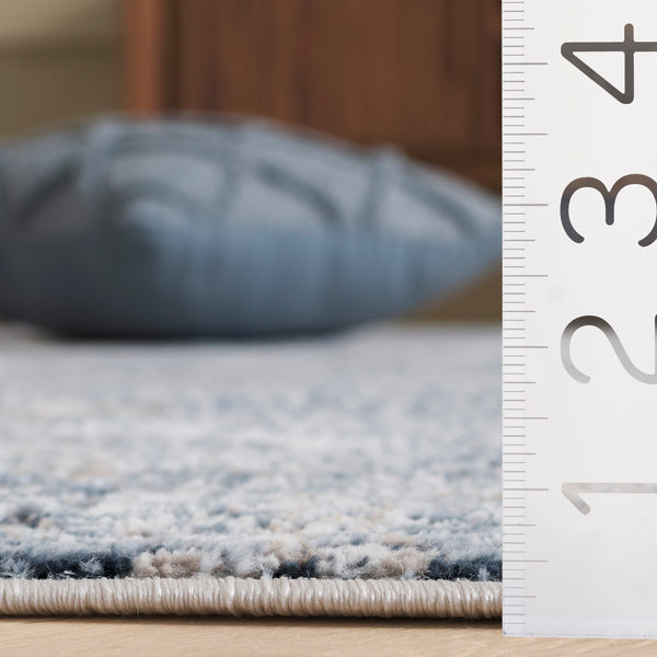 Safavieh Parker Modern Abstract Area Rug In Elegant Blue And Taupe - Perfect For Hallways And Entryways Blue ,Taupe 60% Polyester,40% Jute Prk115m-5