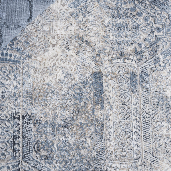 Safavieh Parker Modern Abstract Area Rug In Elegant Blue And Taupe - Perfect For Hallways And Entryways Blue ,Taupe 60% Polyester,40% Jute Prk115m-5