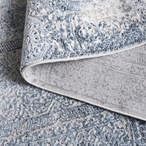 Safavieh Parker Modern Abstract Area Rug In Elegant Blue And Taupe - Perfect For Hallways And Entryways Blue ,Taupe 60% Polyester,40% Jute Prk115m-5