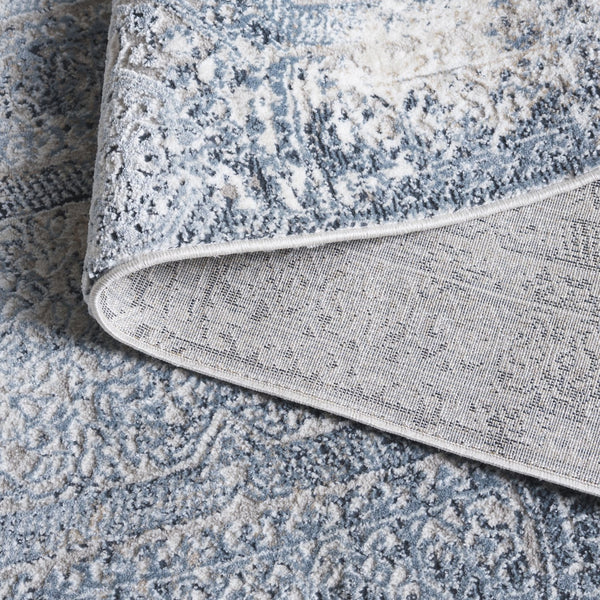 Safavieh Parker Modern Abstract Area Rug In Elegant Blue And Taupe - Perfect For Hallways And Entryways Blue ,Taupe 60% Polyester,40% Jute Prk115m-5