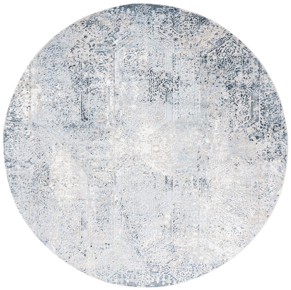 Safavieh Parker Modern Abstract Area Rug In Elegant Blue And Taupe - Perfect For Hallways And Entryways Blue ,Taupe 60% Polyester,40% Jute Prk115m-5