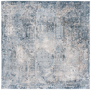 Safavieh Parker Modern Abstract Area Rug In Elegant Blue And Taupe - Perfect For Hallways And Entryways Blue ,Taupe 60% Polyester,40% Jute Prk115m-5