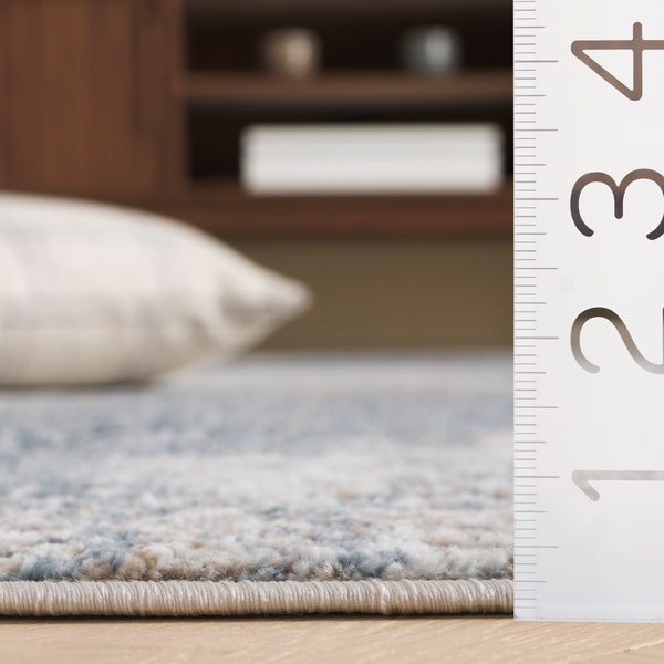 Safavieh Parker Modern Area Rug – Luxurious Blue And Taupe Design For Stylish Living Spaces And Comfort Blue ,Taupe 60% Polyester,40% Jute Prk116m-7sq