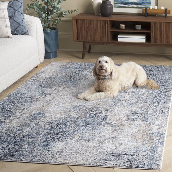 Safavieh Parker Modern Area Rug – Luxurious Blue And Taupe Design For Stylish Living Spaces And Comfort Blue ,Taupe 60% Polyester,40% Jute Prk116m-7sq
